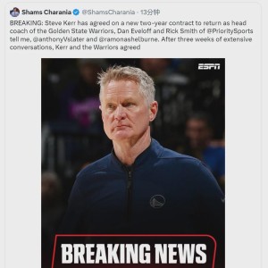 两年大合同！勇士续约科尔！NBA第一高薪